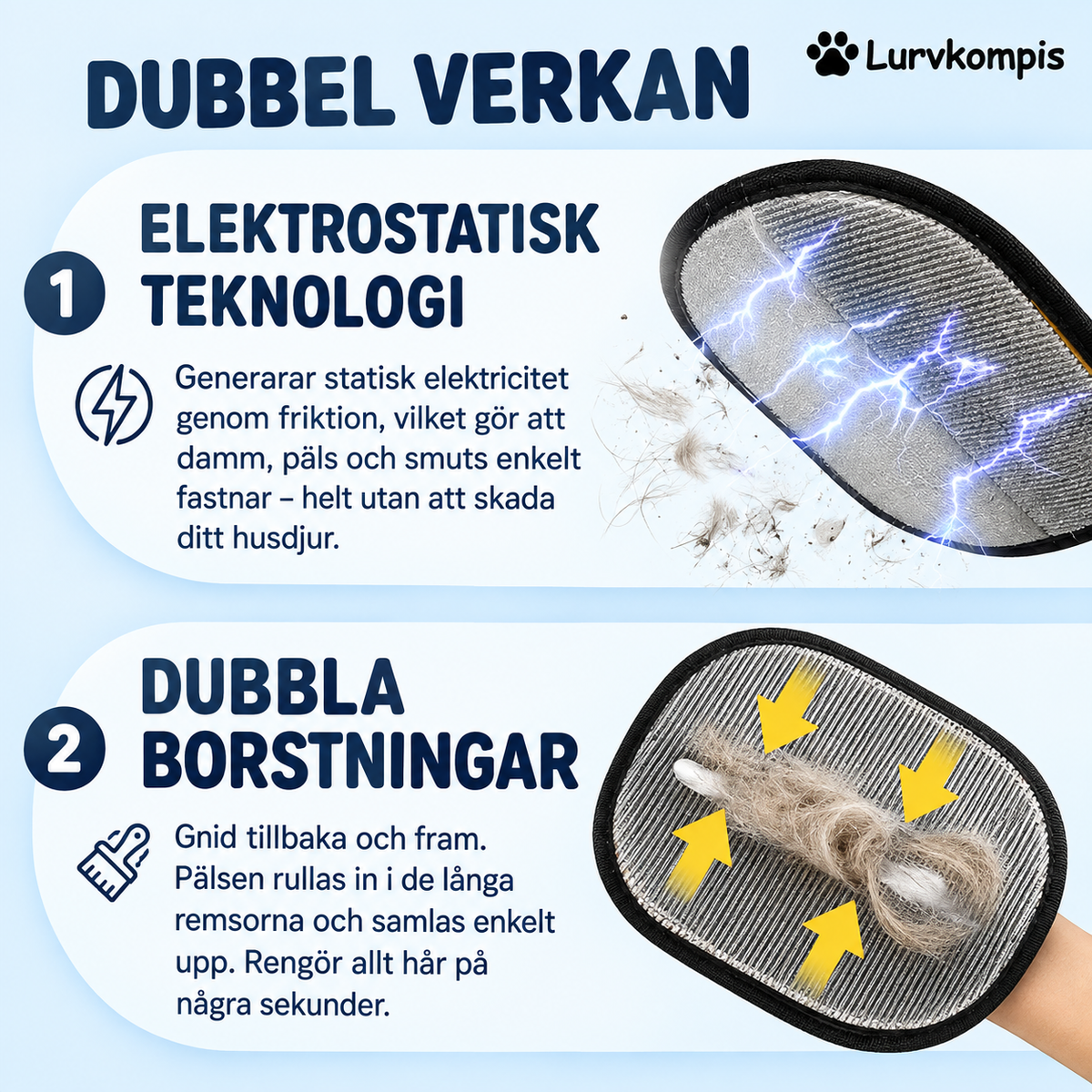 Pälsborttagningshandsken